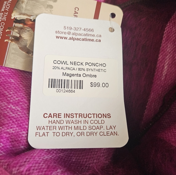NWT Alpaca Time Poncho - Picture 2 of 6